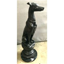 Sitting Greyhound Dog Bronze Sculpture