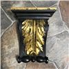 Image 1 : Black & Gilt Classical Acanthus Scroll Shelf Wall Bracket