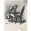 Image 1 : 19thc Steel Engraving, Mariano Fortuny, The Guitar Player