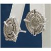 Image 2 : 1ctw Diamond & Sterling Silver Stud Earrings