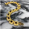Image 1 : Black Sapphire & 14kt Gold over Sterling Silver Bracelet