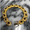 Image 2 : Black Sapphire & 14kt Gold over Sterling Silver Bracelet