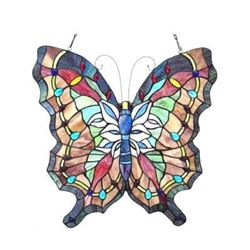 Butterfly Stained Glass Hanging Panel