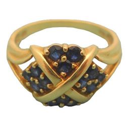 14kt Yellow Gold Blue Sapphire Ring