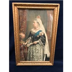 Early 20thc Queen Victoria Framed Color Lithograph