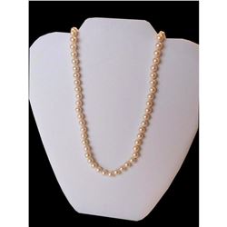 Vintage 6-7mm Oyster Shell Cultura Pearl 30" Necklace