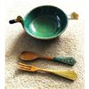 Image 1 : Large Mid Century Modern Ceramic Set, Bitossi Duck Serving Bowl & Utensils