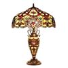 Image 1 : Tiffany-style Victorian Stained Glass Table Lamp