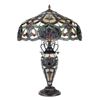 Image 2 : Tiffany-style Victorian Stained Glass Table Lamp