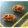 Image 2 : Edwardian Gilt Metal Paste & Pearl Earrings