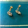 Image 6 : Edwardian Gilt Metal Paste & Pearl Earrings