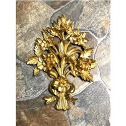 Florentine Italian Gilt Floral Wall Decoration