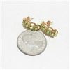 Image 3 : 2.55cts Green Peridot Gemstone & Gold Drop Earrings