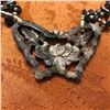 Image 3 : Carved Agate, Silver & Hematite Multi-Strand Butterfly Necklace