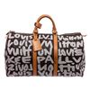 Image 1 : Louis Vuitton Monogram Canvas Leather Graffiti Keepall 50 Bag