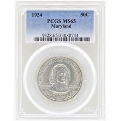1934 Maryland Tercentenary Commemorative Half Dollar Coin PCGS MS65
