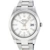 Image 2 : Rolex Mens Stainless Steel White Index 41MM Datejust 2 Wristwatch