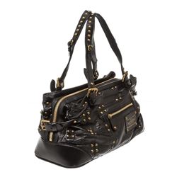 Louis Vuitton Black Leather Sac Riveting Bag