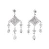 Image 1 : 0.25 ctw Diamond Dangle Earrings - 14KT White Gold