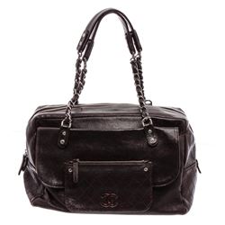 Chanel Brown Caviar Leather Pocket In The City Flap Shoulder Bag