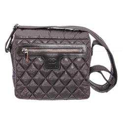 Chanel Black Quilted Nylon Medium Coco Cocoon Messenger Bag