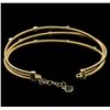 Image 3 : 0.41 ctw Diamond Bangle Bracelet - 14KT Yellow Gold