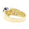 Image 3 : 1.32 ctw Blue Sapphire and Diamond Ring - 14KT Yellow Gold