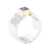 Image 4 : 1.20 ctw Tanzanite And Diamond Ring - 14KT White And Yellow Gold