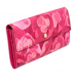 Louis Vuitton Rose Indian Ikat Monogram Vernis Leather Sarah Wallet