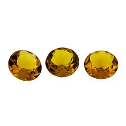 10.98 ctw.Natural Round Cut Citrine Quartz Parcel of Two