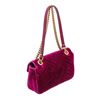 Image 3 : Gucci Pink Chevron Velvet GG Marmont Matelassï¿½ Shoulder Bag