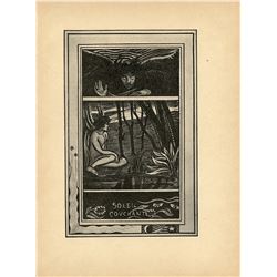AUBREY BEARDSLEY Antique Print Litho, 1899