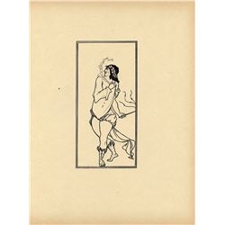 AUBREY BEARDSLEY Antique Print Litho, 1899