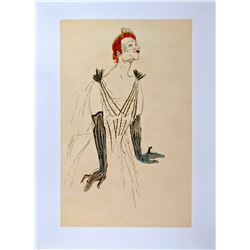 Rare Vintage 1940s TOLOUSE LAUTREC Original Silkscreen