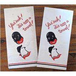 Two Racist African American Restaurant Napkins 1950s