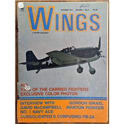 Wings Fighter Aircraft Magazine 1974, 100s of b/w photos