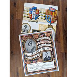 Original Map Coronation Queen Elizabeth Second