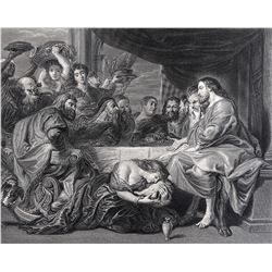 P. P. RUBENS Museum Quality Antique Engraving, 1855