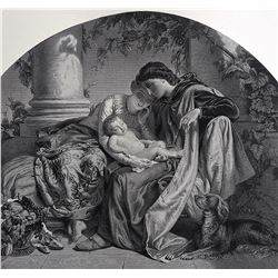 JOSEPH VAN LERIUS Museum Quality Antique Engraving, 1855