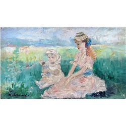 LEROUX Early Oil Like Renoir, Master Impressionism