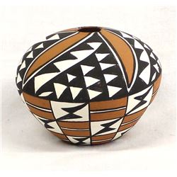 Acoma Pottery Seed Jar by N. Wilson