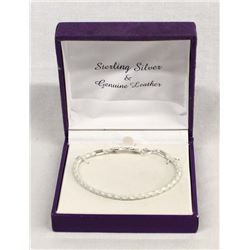Sterling Silver & Genuine Leather Bracelet