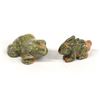 Image 1 : Carved Unikite Stone Frog and Rabbit Fetishes