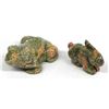 Image 2 : Carved Unikite Stone Frog and Rabbit Fetishes