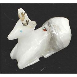 Zuni Carved Onyx Deer Fetish by Rhoda Quam