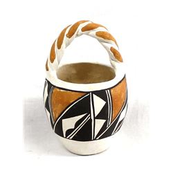 Acoma Pottery Basket by Rita Malie