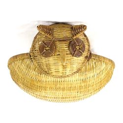 Vintage Ethnic Owl Basket