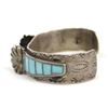 Image 2 : Zuni Silver Turquoise Watch Bracelet by F Weekoty