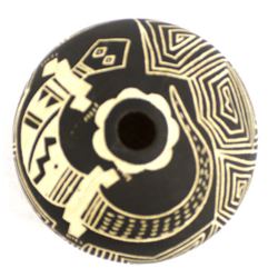 1997 Acoma ''Good Luck'' Sgraffito Pottery Seed Jar