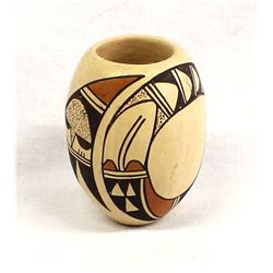 Historic Hopi Pottery Cylindrical Jar by SM